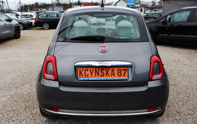 Fiat 500 cena 34300 przebieg: 67000, rok produkcji 2017 z Zbąszyń małe 379